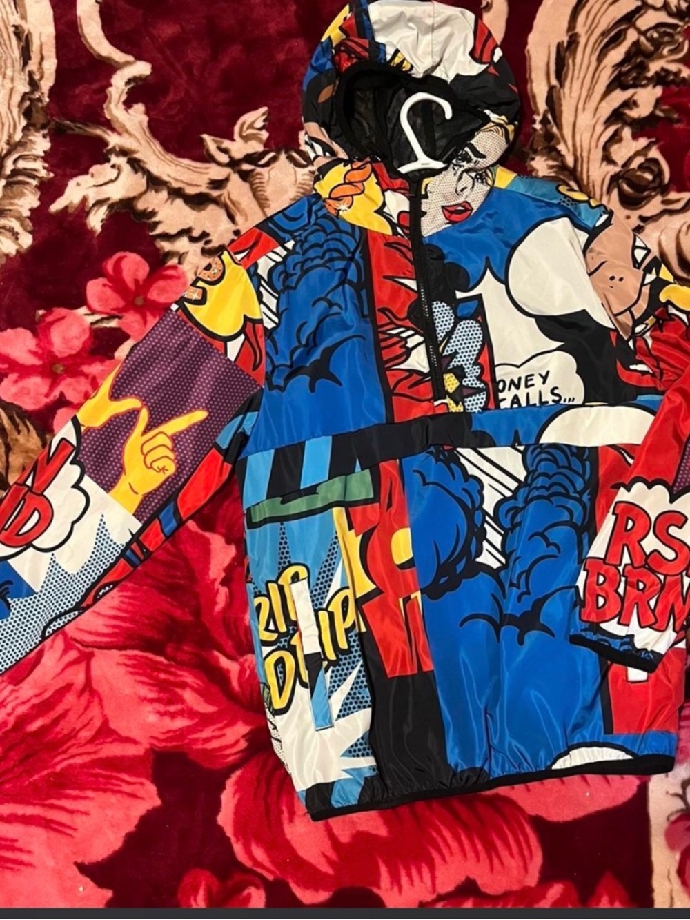 Reason Black Mesh Jacket with Blue Accent